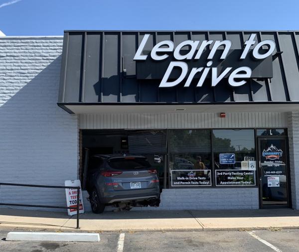 Instructor Crashes Into Driving School, Inevitably Gets Fired